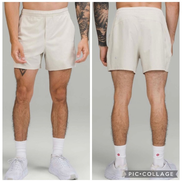 Lululemon Pace Breaker Linerless Short 5' Natural Ivory Size XL - Picture 3 of 15